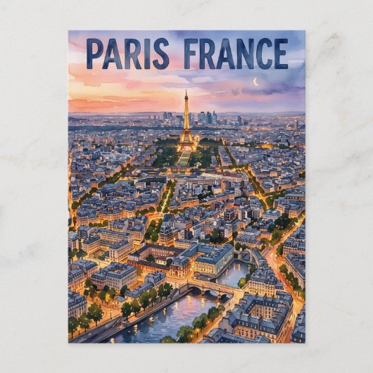 Parijs Frankrijk Reizen Briefkaart (Voorkant)