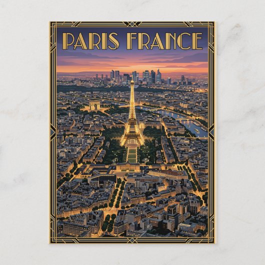 Parijs Frankrijk Reizen Briefkaart (Voorkant)
