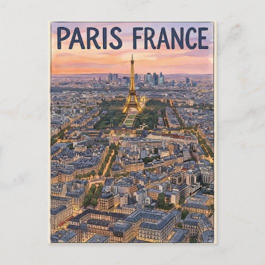 Parijs Frankrijk Reizen Briefkaart (Voorkant)
