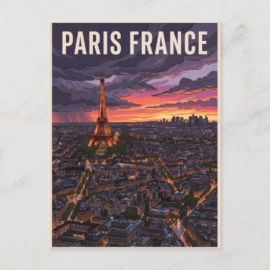 Parijs Frankrijk Reizen Briefkaart (Voorkant)