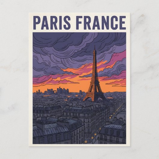 Parijs Frankrijk Reizen Briefkaart (Voorkant)