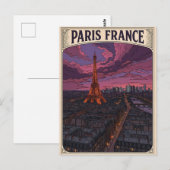 Parijs Frankrijk Reizen Briefkaart (Voorkant / Achterkant)