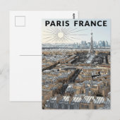 Parijs Frankrijk Reizen Briefkaart (Voorkant / Achterkant)