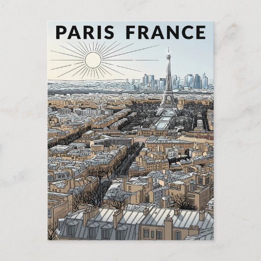 Parijs Frankrijk Reizen Briefkaart (Voorkant)