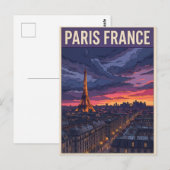 Parijs Frankrijk Reizen Briefkaart (Voorkant / Achterkant)