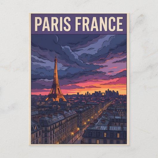 Parijs Frankrijk Reizen Briefkaart (Voorkant)