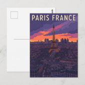 Parijs Frankrijk Reizen Briefkaart (Voorkant / Achterkant)