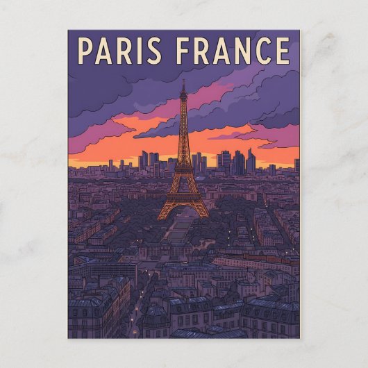 Parijs Frankrijk Reizen Briefkaart (Voorkant)
