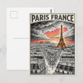 Parijs Frankrijk Reizen Briefkaart (Voorkant / Achterkant)