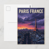 Parijs Frankrijk Reizen Briefkaart (Voorkant / Achterkant)