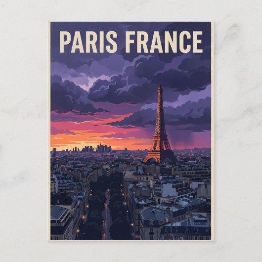 Parijs Frankrijk Reizen Briefkaart (Voorkant)