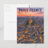 Parijs Frankrijk Reizen Briefkaart (Voorkant / Achterkant)
