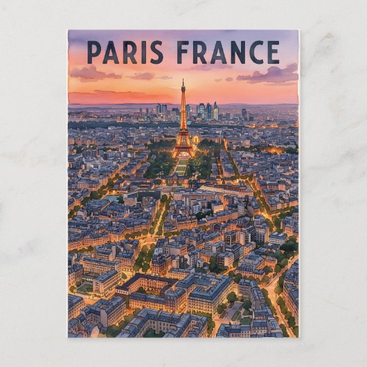 Parijs Frankrijk Reizen Briefkaart (Voorkant)