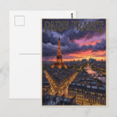 Parijs Frankrijk Reizen Briefkaart (Voorkant / Achterkant)