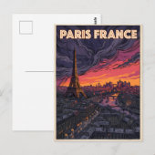 Parijs Frankrijk Reizen Briefkaart (Voorkant / Achterkant)
