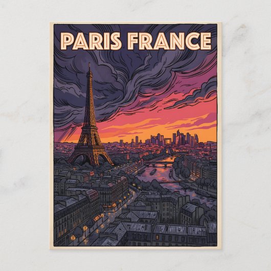 Parijs Frankrijk Reizen Briefkaart (Voorkant)