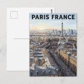 Parijs Frankrijk Reizen Briefkaart (Voorkant / Achterkant)
