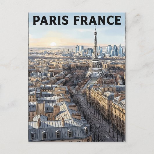 Parijs Frankrijk Reizen Briefkaart (Voorkant)