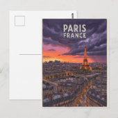 Parijs Frankrijk Reizen Briefkaart (Voorkant / Achterkant)