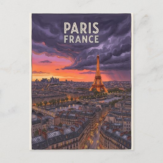 Parijs Frankrijk Reizen Briefkaart (Voorkant)