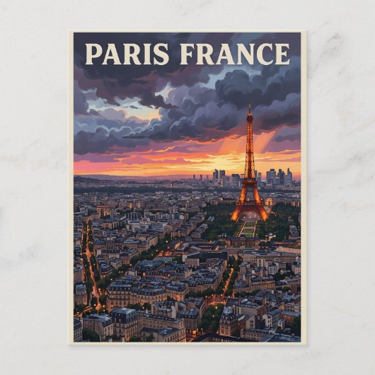 Parijs Frankrijk Reizen Briefkaart (Voorkant)