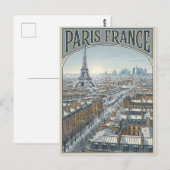 Parijs Frankrijk Reizen Briefkaart (Voorkant / Achterkant)