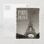 parijs frankrijk retro briefkaart (Voorkant / Achterkant)