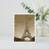 parijs frankrijk retro briefkaart (Staand voorkant)