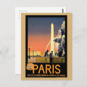  Parijs Frankrijk Retro Franse Reizen Briefkaart (Voorkant / Achterkant)