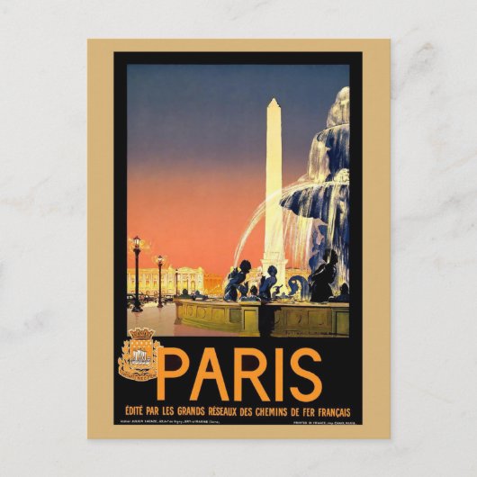  Parijs Frankrijk Retro Franse Reizen Briefkaart (Voorkant)