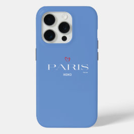 Parijs Frankrijk Rode Hart Xoxo Chic iPhone 15 Pro Case