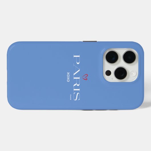 Parijs Frankrijk Rode Hart Xoxo Chic Case-Mate iPhone Case (Achterkant (horizontaal))
