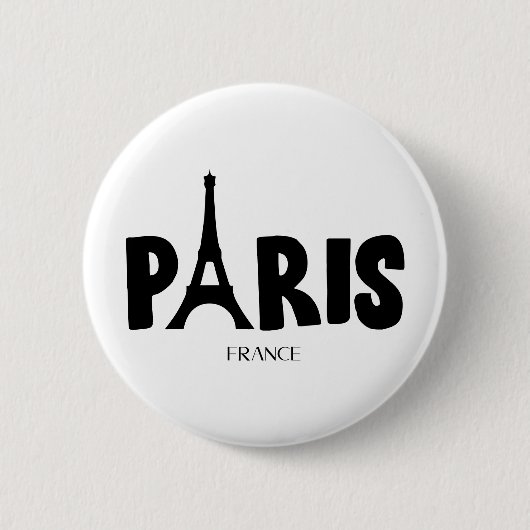Parijs Frankrijk  Ronde Button 5,7 Cm (Voorkant)