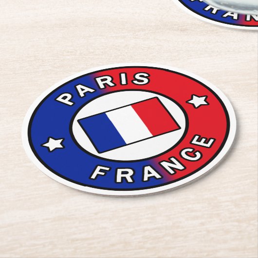 Parijs Frankrijk Ronde Kartonnen Onderzetter (Gebogen)