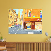 Parijs Frankrijk, Rue. St. Dominique Canvas Print (Insitu (Woonkamer))