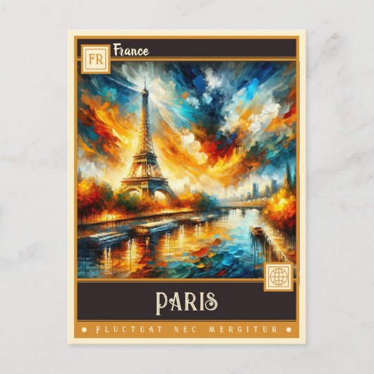 Parijs, Frankrijk |  schilderij Briefkaart (Voorkant)