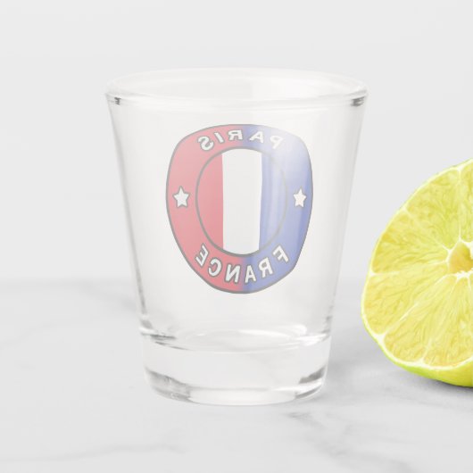 Parijs Frankrijk Shot Glas (Achterkant)