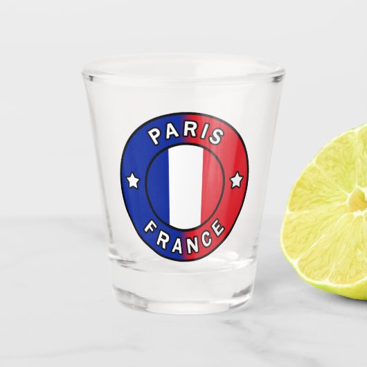 Parijs Frankrijk Shot Glas (Voorkant)