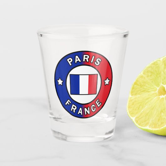 Parijs Frankrijk Shot Glas (Voorkant)