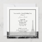 Parijs Frankrijk Skyline #1 BW Sweet 16 V Kaart (Achterkant)