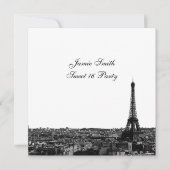 Parijs Frankrijk Skyline #1 BW Sweet 16 V Kaart (Voorkant)