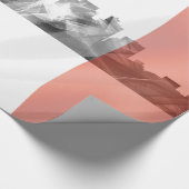 Parijs, Frankrijk Skyline met Franse vlag Cadeaupapier (Hoek)