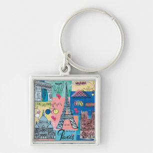 Parijs, Frankrijk Sleutelhanger