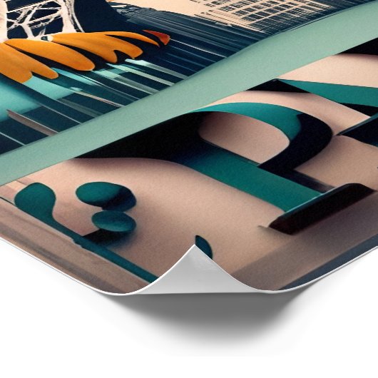 Parijs, Frankrijk, Steden van de Wereld,  stijl Poster (Hoek)