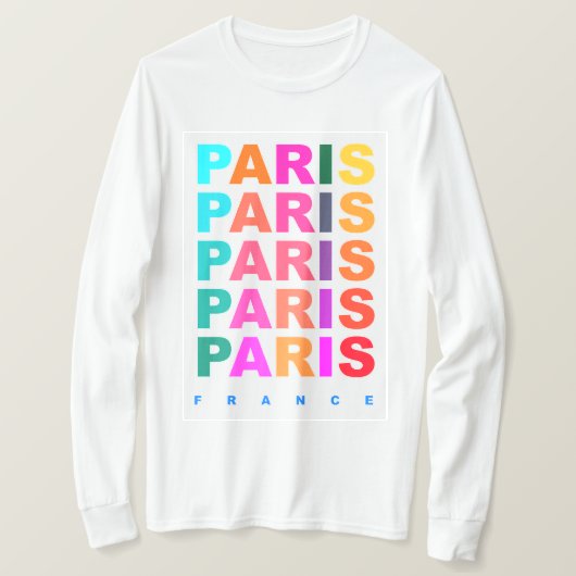Parijs Frankrijk T-shirt (Design voorkant)