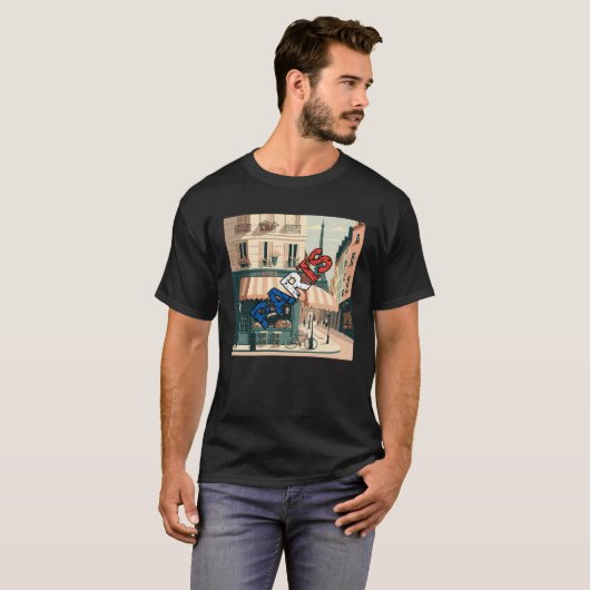Parijs Frankrijk T-shirt (Voorkant volledig)