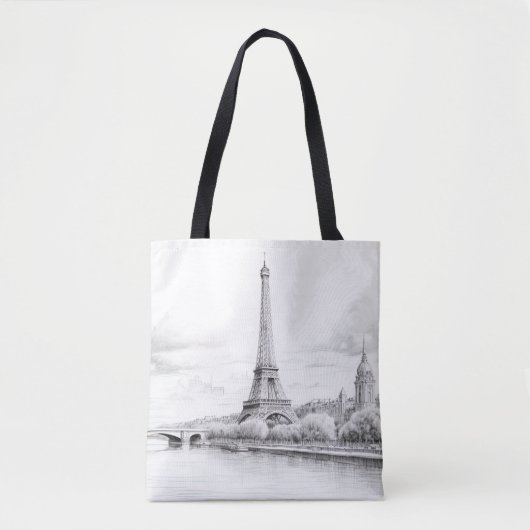 Parijs Frankrijk Tote Bag (Voorkant)