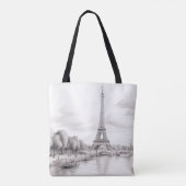Parijs Frankrijk Tote Bag (Achterkant)