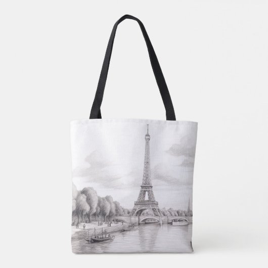 Parijs Frankrijk Tote Bag (Achterkant)