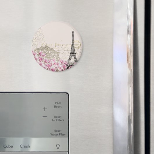 Parijs Frankrijk Travel Design met Eiffel Roze Roz Magneet (Insitu (Koelkast))